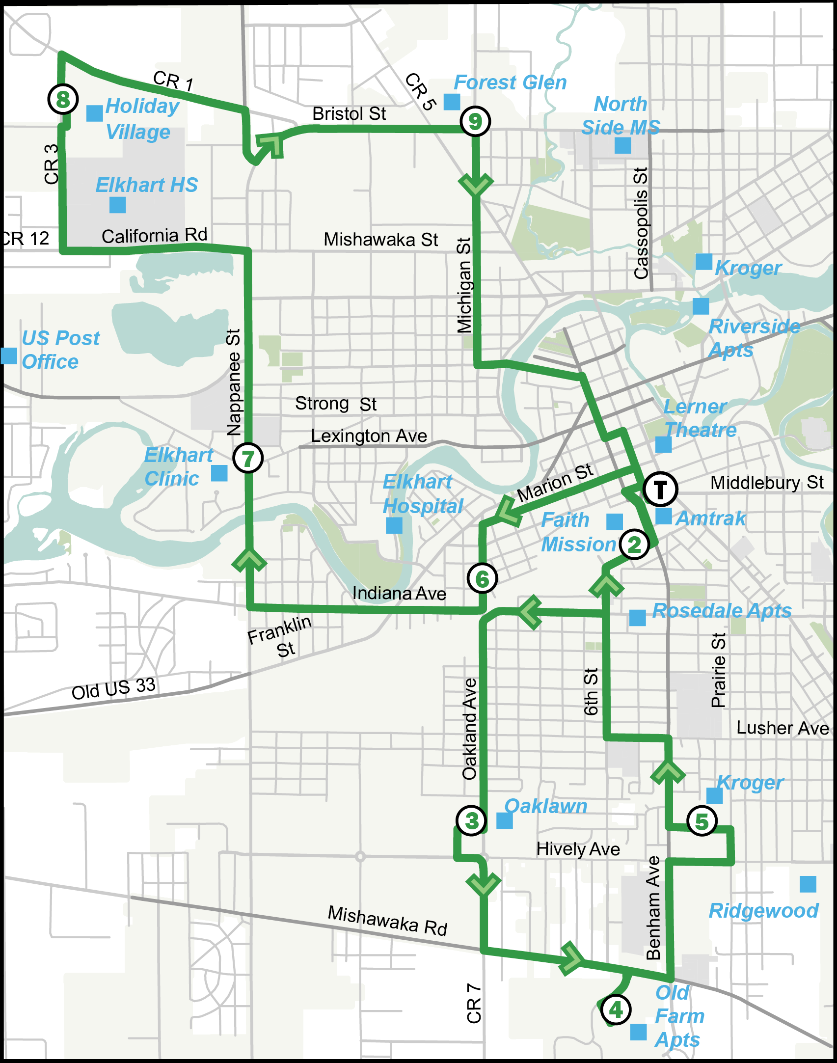 New map for Route 32
